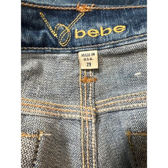 Vintage Bebe Washed Blue Denim Jeans Size 29 - Picture 5 of 7